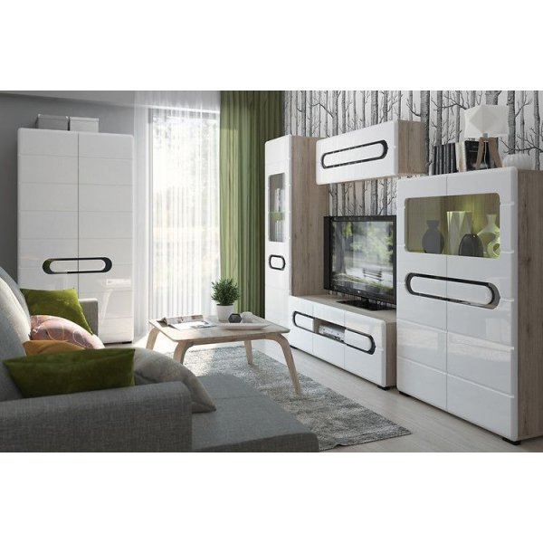 Hagfors garderob - Svart/vit Hagfors garderob - Svart/vit