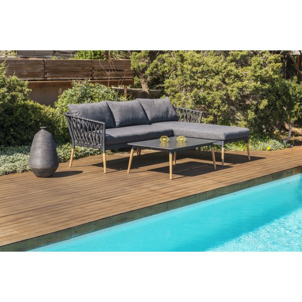 Ensemble de jardin d\\\'extérieur Lifestyle Garden, canapé-lit Ipanema avec table - Olefin gris Ensemble de jardin d\\\'extérieur Lifestyle Garden, canapé-lit Ipanema avec table - Olefin gris