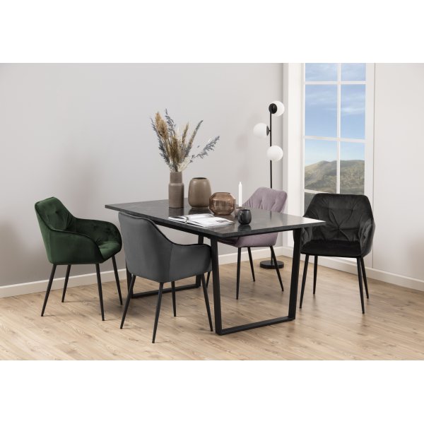 Brooke karmstol - Grn/svart