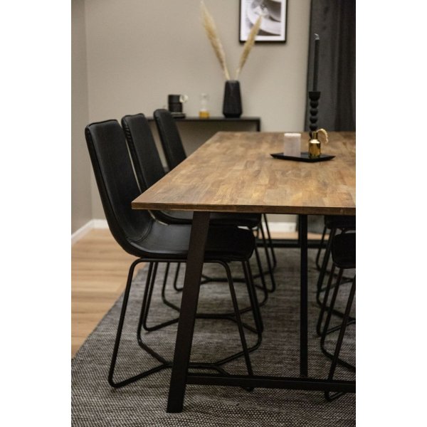 Malcolm matstol - Svart PU Malcolm matstol - Svart PU