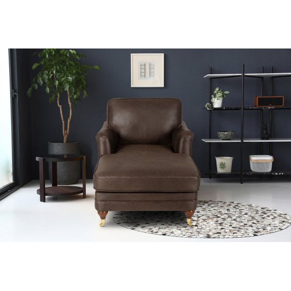 Howard Watford Deluxe divanfåtölj - Vintagebrunt konstläder Howard Watford Deluxe divanfåtölj - Vintagebrunt konstläder