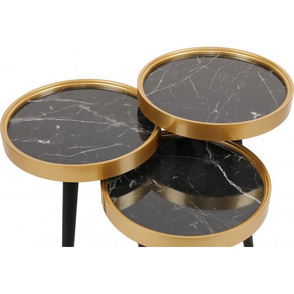 Table Lyle 39 x 39 cm - Noir/or Table Lyle 39 x 39 cm - Noir/or