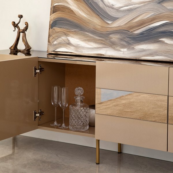 Leon TV-bnk - Brons/guld