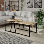 Pal soffbord 88 x 50 cm - Ek/svart