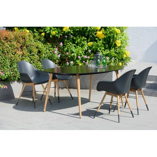 Karmstol St Tropez utemöbel - Svart Karmstol St Tropez utemöbel - Svart