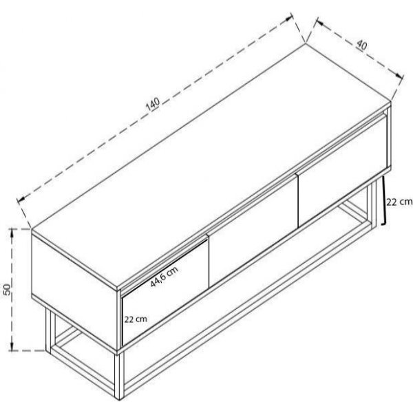 Banc multimdia Tilsim 140 cm - Noir/pin