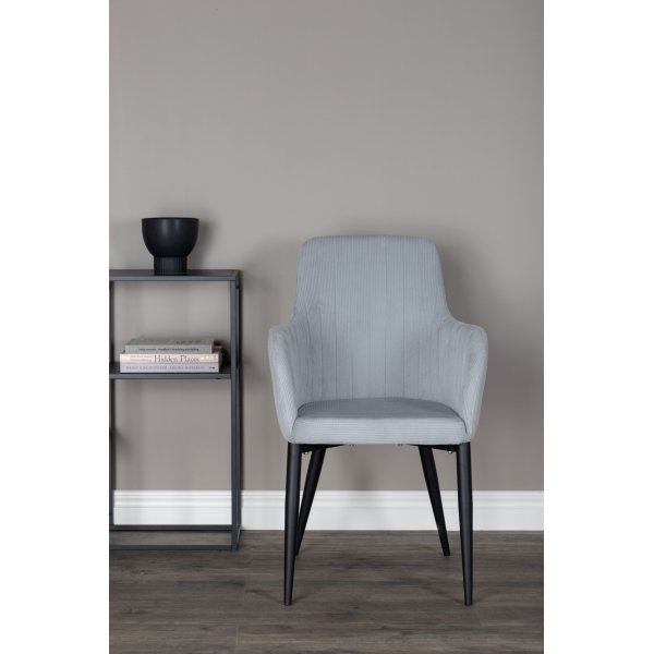 Fauteuil Paolo - Velours ctel gris clair