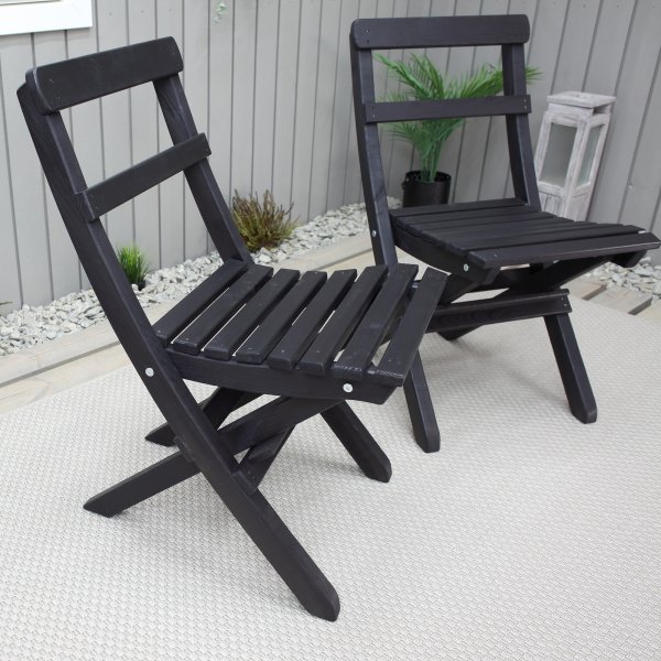Chaise pliante Knohult - Noir