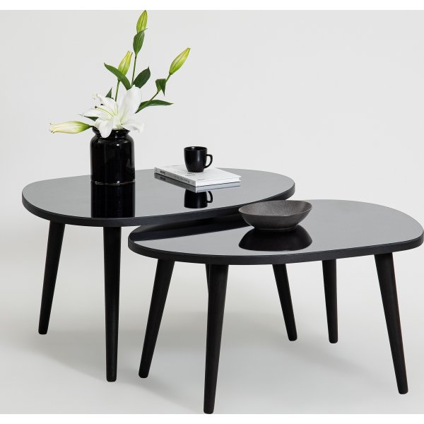 Table Gusto 75 x 55 cm - Noir/fumée Table Gusto 75 x 55 cm - Noir/fumée