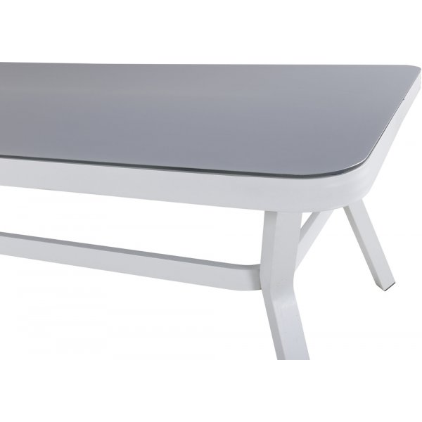 Table  manger Virya 200 x 100 cm - Gris/Blanc