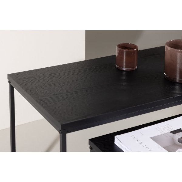 Staal soffbord 43/33 x 100/75 cm - Svart Staal soffbord 43/33 x 100/75 cm - Svart