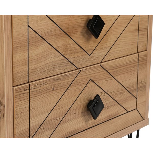 Luna nachtkastje - Grenen