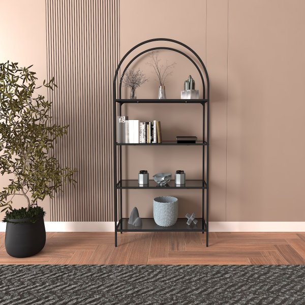 Bibliothque Mona 80 x 30 x 175 cm - Noir