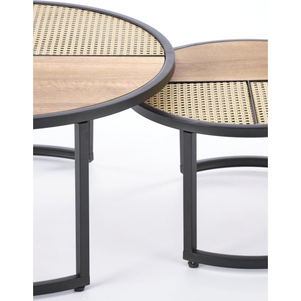 Garmina soffbord Ø50 cm - Beige/svart Garmina soffbord Ø50 cm - Beige/svart