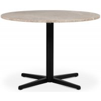 SOHO matbord Ø105 cm - Matt svart kryssfot / Beige Empradore SOHO matbord Ø105 cm - Matt svart kryssfot / Beige Empradore