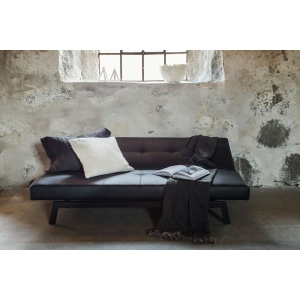 Sleep bäddsoffa - Svart konstläder Sleep bäddsoffa - Svart konstläder