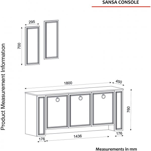 Sansa skänk - Vit Sansa skänk - Vit
