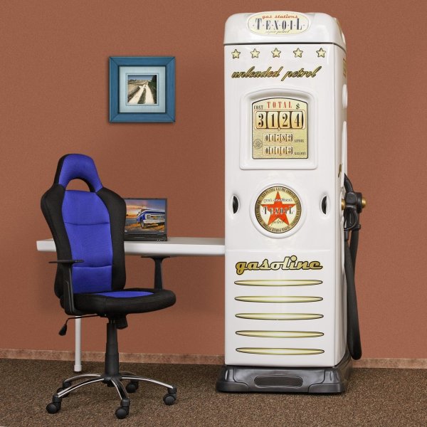 Bensinpump garderob nedfllbart skrivbord - Valfri frg