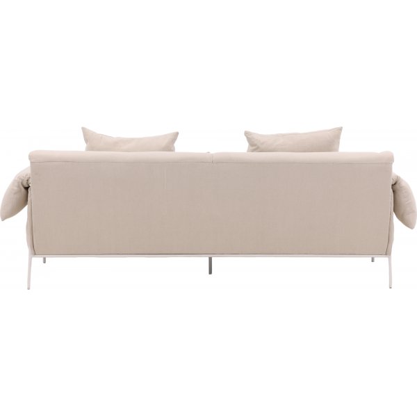 Canap 3 places cker - Beige/blanc
