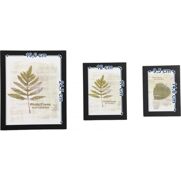 Jasmina fotoram, 10 st - Svart