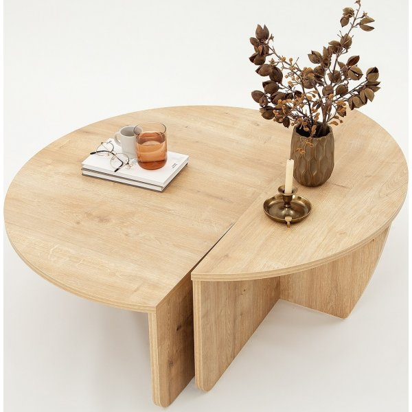 Table basse podium 90 x 90 cm - Chêne saphir Table basse podium 90 x 90 cm - Chêne saphir