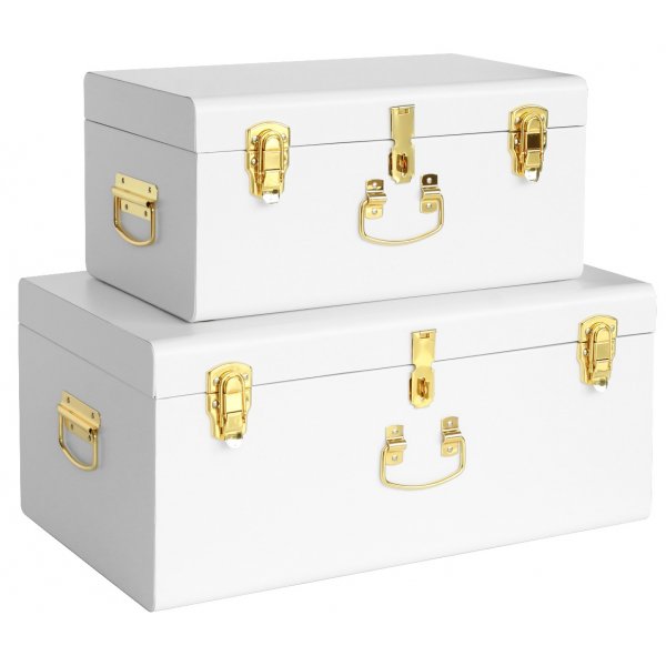 Matteus vintage Koffert set - Vit / Mässing + Textilrengöring för möbler Matteus vintage Koffert set - Vit / Mässing + Textilrengöring för möbler