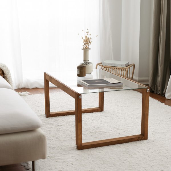 Table basse Via 85 x 55 cm - Pin foncé Table basse Via 85 x 55 cm - Pin foncé