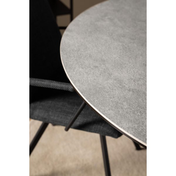 Heaven matbord Ø119 cm - Grå/matt svart Heaven matbord Ø119 cm - Grå/matt svart