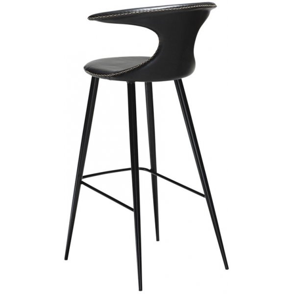 Flair barstol i svart PU SH 77 cm Flair barstol i svart PU SH 77 cm
