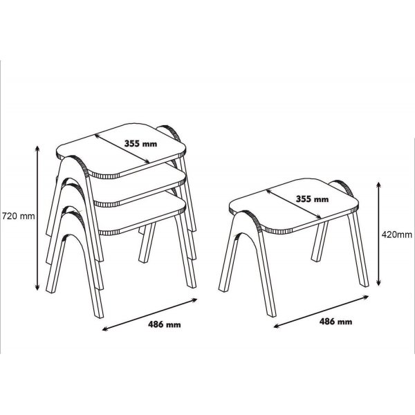 Table de pari Paris 48,6 x 35,5 cm - Noyer Table de pari Paris 48,6 x 35,5 cm - Noyer