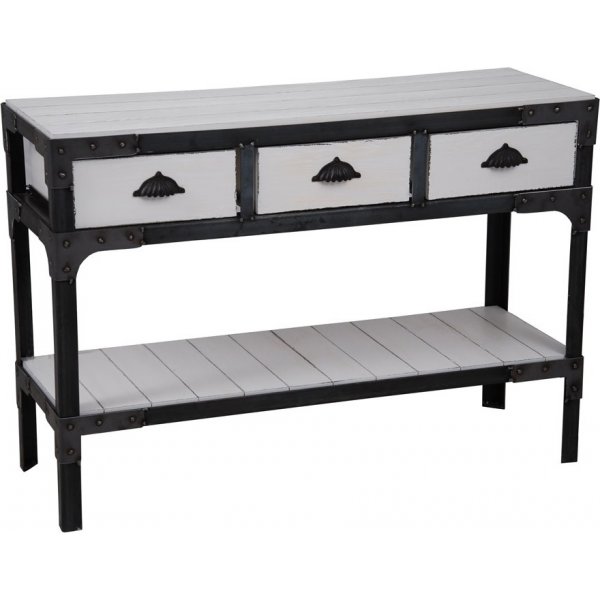 Factory Sideboard Vintage - Vit / Metall