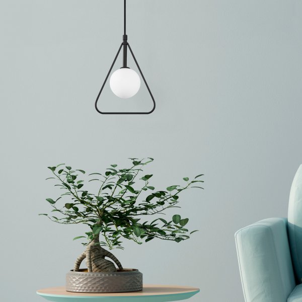 Geometri taklampa 11085 - Svart/vit Geometri taklampa 11085 - Svart/vit