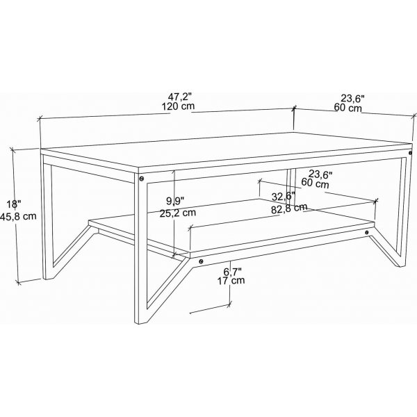 Table basse Flora 120 x 60 cm - Blanc Table basse Flora 120 x 60 cm - Blanc