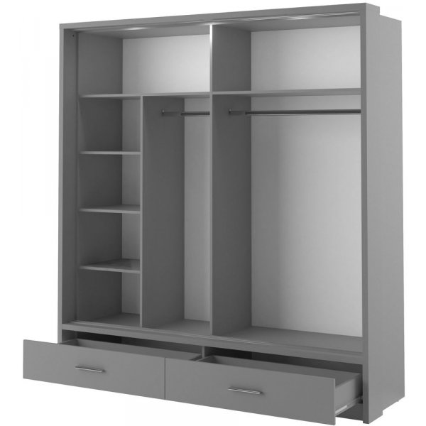 Armoire Mervyn L200 cm - Gris Armoire Mervyn L200 cm - Gris