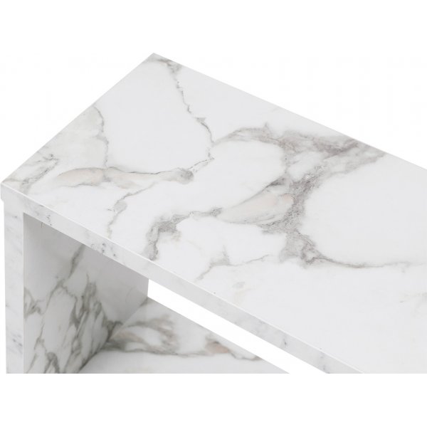 Table d\\\'appoint Life 60 x 20 cm - Blanc/noir