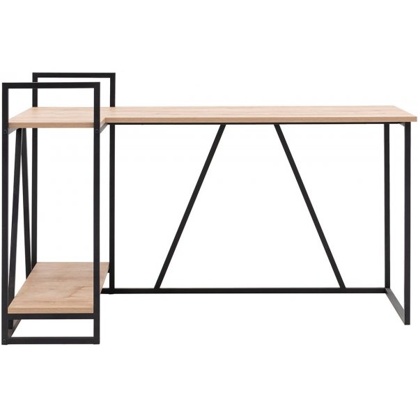 Bureau d\\\'angle Lissa 140 x 90 cm - Chêne saphir/noir Bureau d\\\'angle Lissa 140 x 90 cm - Chêne saphir/noir