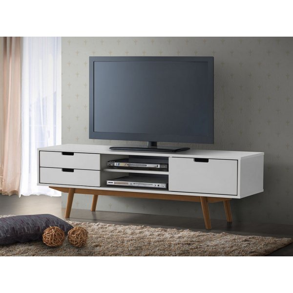 Sarek Tv-bnk - Vit/ek
