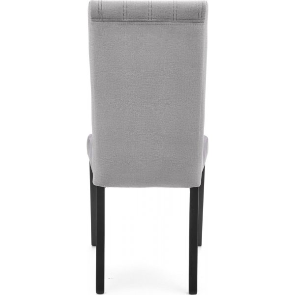 Chaise Heather - Velours gris clair et noir