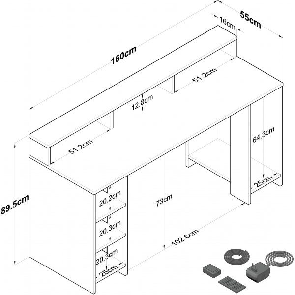 Bureau Ludanto - Noyer/anthracite Bureau Ludanto - Noyer/anthracite