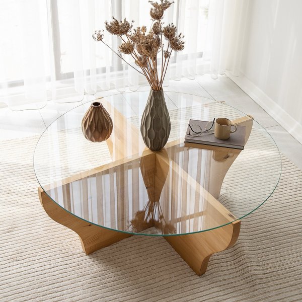 Table basse Amphora 92 cm - Teck