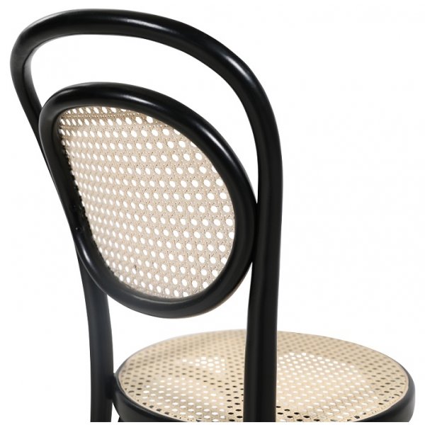 No 10 matstol med rottingsits och -rygg - Svart No 10 matstol med rottingsits och -rygg - Svart