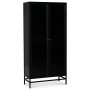 Revel vitrinskp H170 cm - Svart / Mrktonat glas
