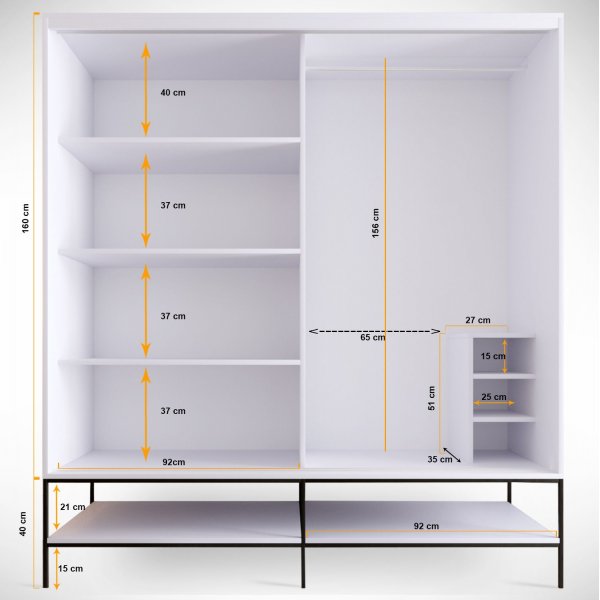 Armoire Martin 190 cm - Blanc Armoire Martin 190 cm - Blanc