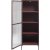 Dobb bordeauxrode metalen kast met glazen deur H160 cm