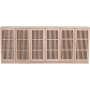 Level sideboard i whitewash med drrar i ribbor 210 cm