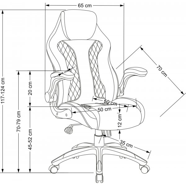Chaise de bureau Hamlet - Noir/gris Chaise de bureau Hamlet - Noir/gris