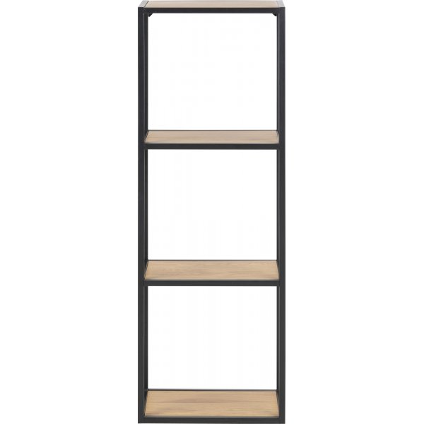 Seaford wandplank 108 cm - Eiken/zwart