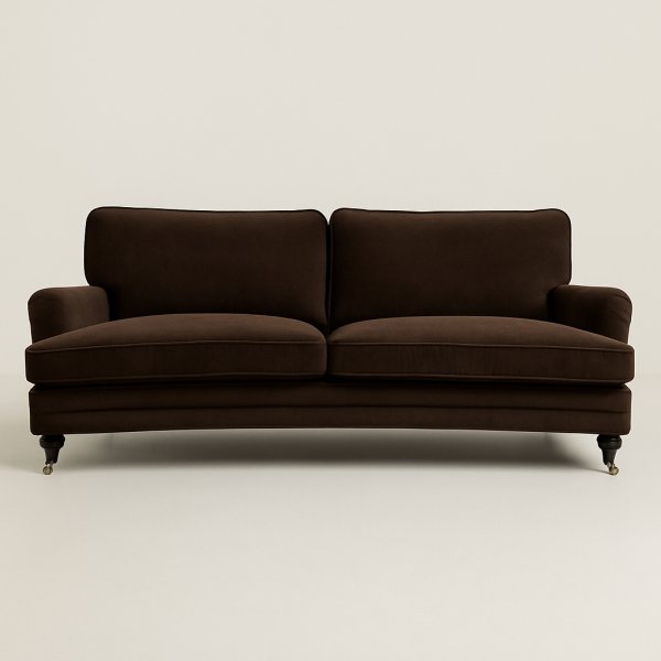 Howard Stockholm 3-sits svngd - Mrkbrun sammet