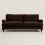 Howard Stockholm 3-sits svngd - Mrkbrun sammet