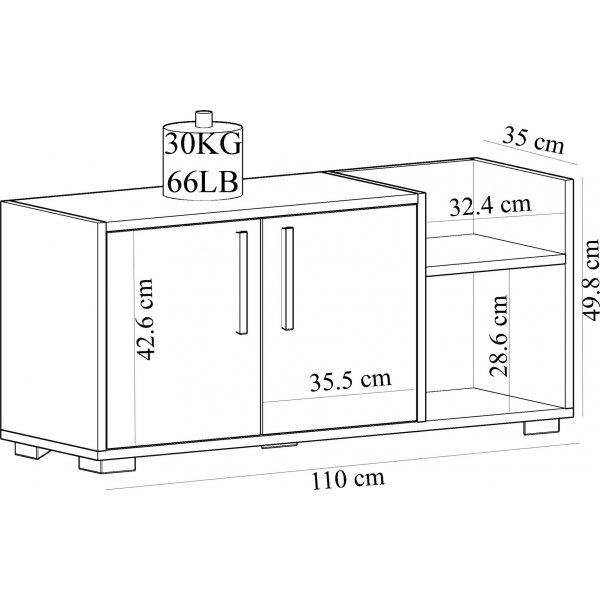 Susanne skoskp - Safir ek/vit